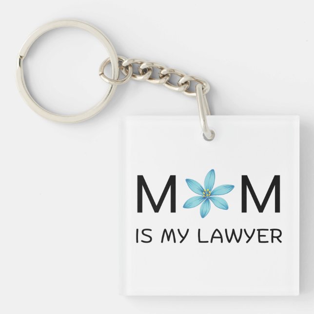 Llavero Diseño botánico estético acrílico clásico femenino (Frente)