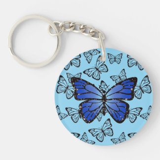 Llavero Diseño Brillante Collage de Mariposa