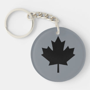 Llavero Diseño canadiense de hojas de arce negro