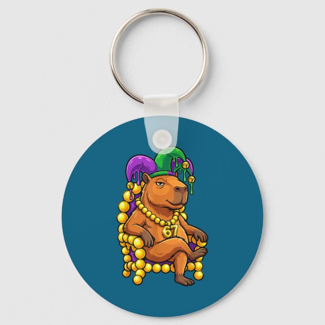 Llavero Diseño Capybara Jester 67 Seis Siete (Anverso)