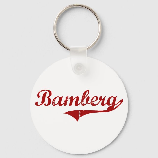 Llavero Diseño clásico de Bamberg South Carolina (Anverso)