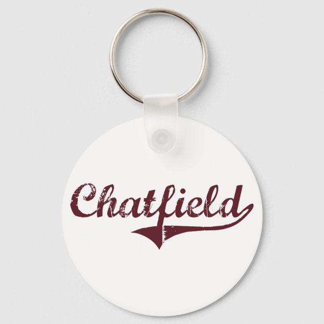 Llavero Diseño clásico de Chatfield Minnesota (Anverso)