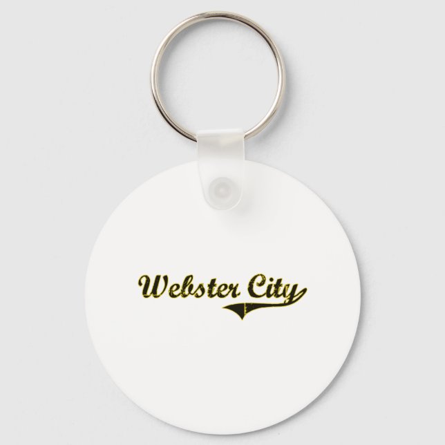 Llavero Diseño clásico de Webster City Iowa (Anverso)