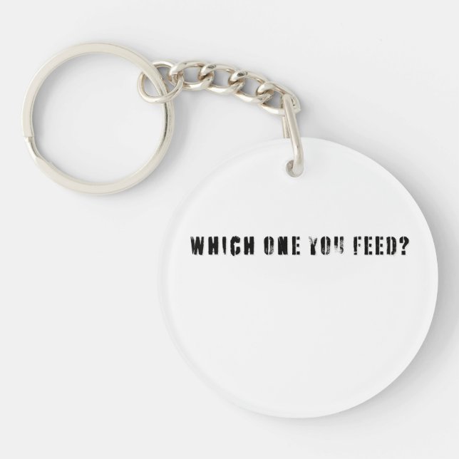 Llavero Diseño comercial | Lobo negro | de dos lados (Frente)