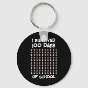 Llavero Diseño De 100 Días Escolares De 100 Pingüinos