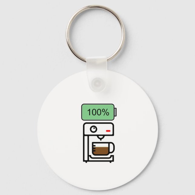 Llavero diseño de adicción al café (Anverso)