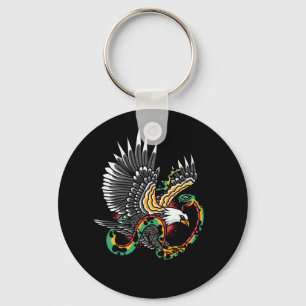 Llavero Diseño de águila contra tatuaje de serpiente