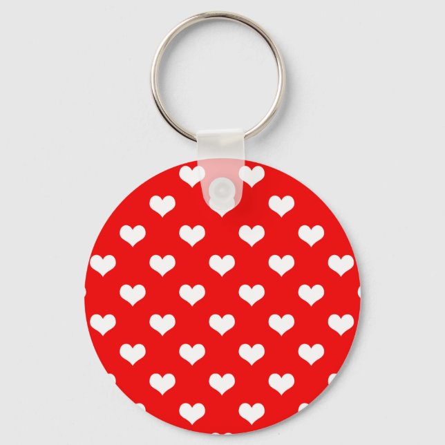 Llavero Diseño de amor de corazón rojo  (Anverso)
