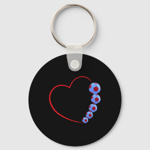 Llavero Diseño de amor de fútbol - Fusión de corazón y pie