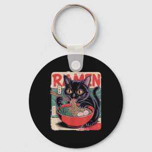 Llavero Diseño De Anime De Gato Ramen Para Mujeres Hombres