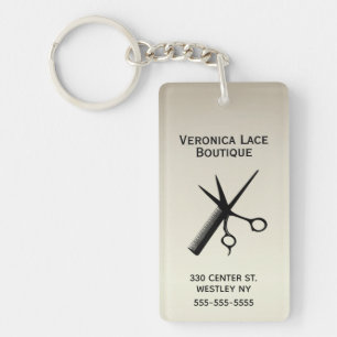 Llavero Diseño de anticuario de oro para esteticista 