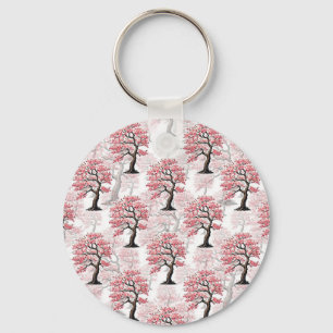 Llavero Diseño de árbol de cerezo rosa Sakura