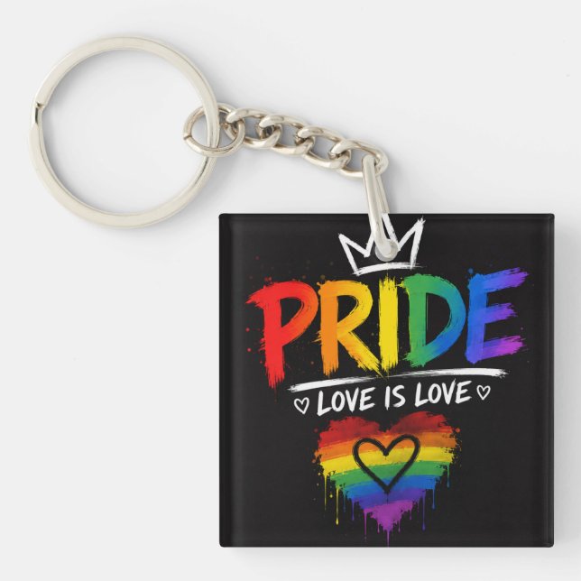 Llavero Diseño de arcoíris del Orgullo LGBT (Frente)