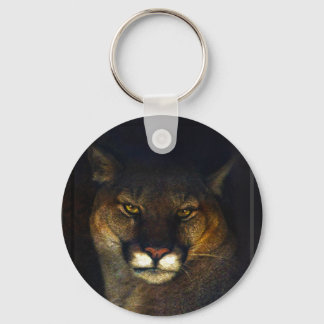 Llavero Diseño de arte de leones de la montaña Big Cat Cou