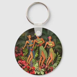 Llavero Diseño de arte Hawaii Aloha Palm Hula