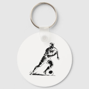 Llavero Diseño de arte pixelado de balón de fútbol en movi
