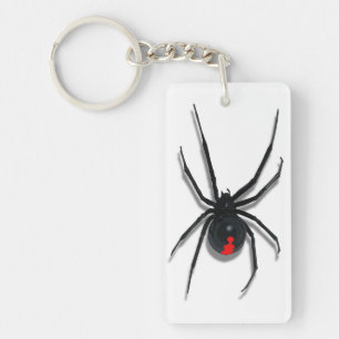 Llavero Diseño de ataque de araña marcada en rojo
