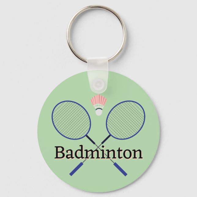 Llavero Diseño de Badminton (Anverso)