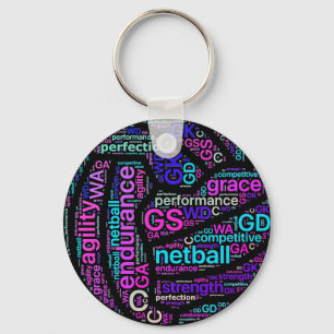Llavero Diseño de Balón Netball Inspirador
