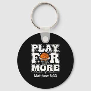 Llavero Diseño de baloncesto cristiano Jesús versículo de