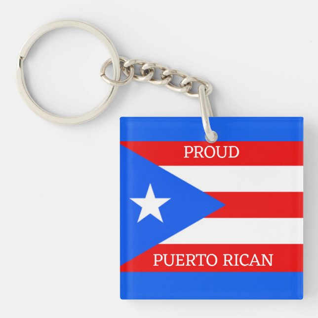 Llavero Diseño de bandera de Puerto Rico