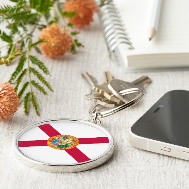 Llavero Diseño de bandera del estado de Florida (Lado)