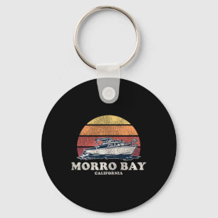 Llavero Diseño de barcos retro de Morro Bay Ca Vintage Boa