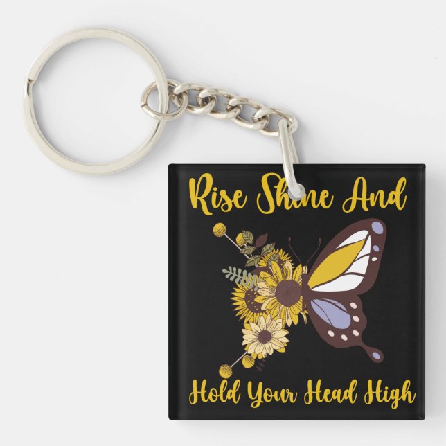 Llavero diseño de bebé retro boho (Frente)