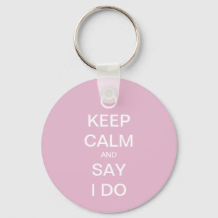 Llavero Diseño de boda personalizable Keep Calm