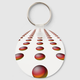 Llavero Diseño de Bola Rojo Retro