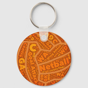 Llavero Diseño de bolas de Naranja para Netball
