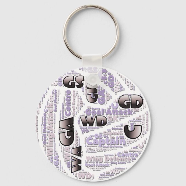 Llavero Diseño de bolas de posiciones de Netball (Anverso)