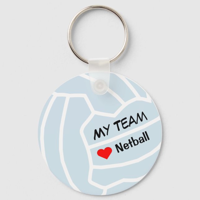 Llavero Diseño de bolas temáticas de Netball personalizada (Anverso)