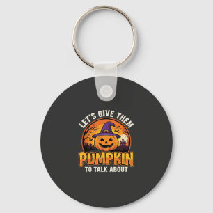 Llavero Diseño de broma de calabaza de Halloween_1