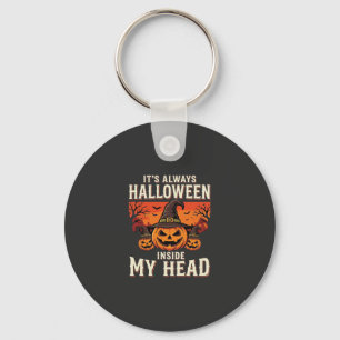 Llavero Diseño de bruja de calabaza de Halloween siempre_1