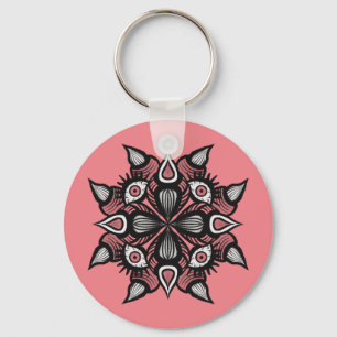 Llavero Diseño de bruja de Gótico Pastel - Monstruo rosa N