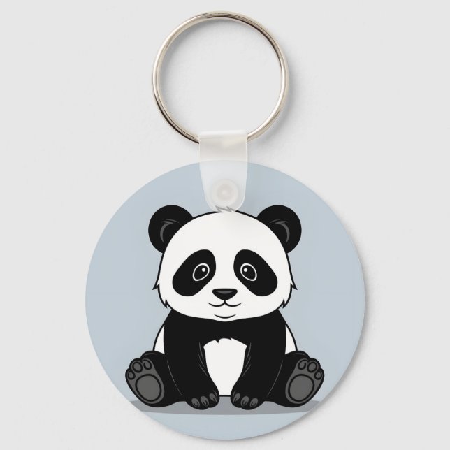 Llavero diseño de cadena de teclas de Panda personalizado (Anverso)