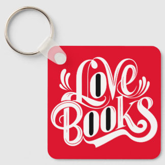 Llavero Diseño de caligrafía de libros de amor