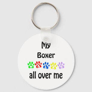 Llavero Diseño de caminatas de boxer