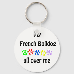 Llavero Diseño de caminatas de Bulldog en francés
