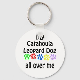 Llavero Diseño de Caminatas de Perro Leopardo de Catahoula