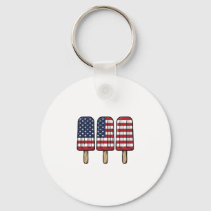Llavero Diseño de camisa de bandera de paleta patriótica v