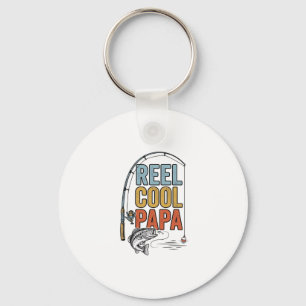 Llavero Diseño de camisa de pesca Reel Cool Papa_1