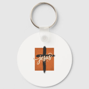 Llavero Diseño de camiseta cristiana de cruz de Jesús vint