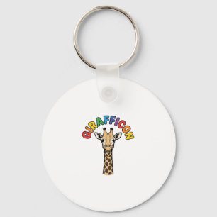 Llavero Diseño de camiseta de animal lindo icono de jirafa