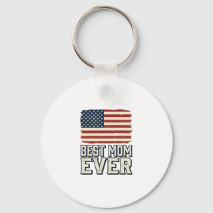 Llavero Diseño de camiseta de bandera americana vintage pa