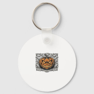 Llavero Diseño de camiseta de calabaza de Halloween con gr
