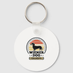 Llavero Diseño de camiseta de dachshund abuelo perro viené