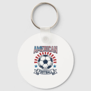 Llavero Diseño de camiseta de fútbol americano vintage de 