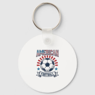 Llavero Diseño de camiseta de fútbol americano vintage de 